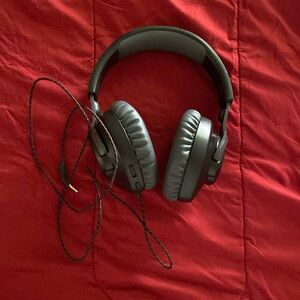 Black JBL headphones with wire